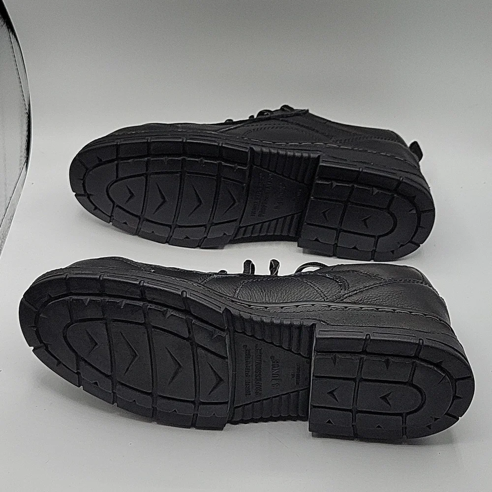 Hytest Hush Puppies Professional oxford steel toe Safety Shoe leather black 9.5